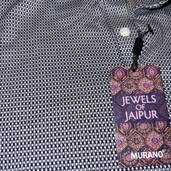 Murano Men's Blue and White Shirt - Picture 4 of 11